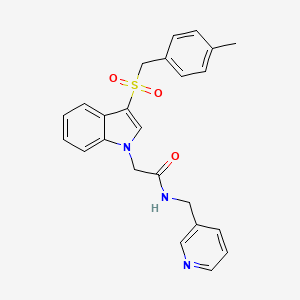 2-(3-((4-methylbenzyl)sulfonyl)-1H-indol-1-yl)-N-(pyridin-3-ylmethyl)acetamide