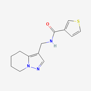 molecular formula C13H15N3OS B2569368 N-((4,5,6,7-tetrahydropyrazolo[1,5-a]pyridin-3-yl)methyl)thiophene-3-carboxamide CAS No. 2034336-90-6