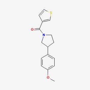 molecular formula C16H17NO2S B2569371 (3-(4-Methoxyphenyl)pyrrolidin-1-yl)(thiophen-3-yl)methanone CAS No. 1210631-51-8