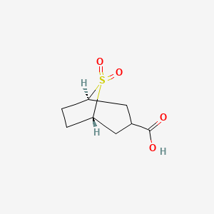 molecular formula C8H12O4S B2569383 (1R,3R,5S)-8,8-Dioxo-8lambda6-thiabicyclo[3.2.1]octane-3-carboxylic acid CAS No. 2089246-26-2