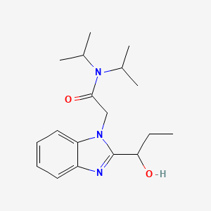 molecular formula C18H27N3O2 B2569393 2-[2-(羟基丙基)苯并咪唑基]-N,N-双(甲基乙基)乙酰胺 CAS No. 887349-01-1