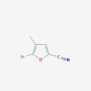 molecular formula C6H4BrNO B2569403 5-Bromo-4-methylfuran-2-carbonitrile CAS No. 2090644-41-8