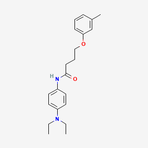 molecular formula C21H28N2O2 B2569410 N-[4-(diethylamino)phenyl]-4-(3-methylphenoxy)butanamide CAS No. 459415-22-6