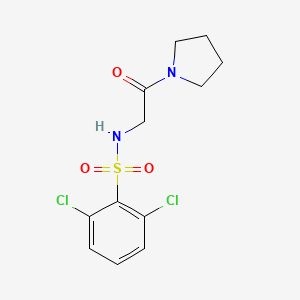 2,6-dichloro-N-(2-oxo-2-pyrrolidin-1-ylethyl)benzenesulfonamide