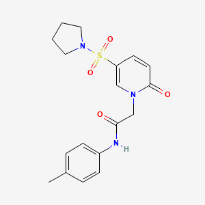 N-(4-methylphenyl)-2-(2-oxo-5-pyrrolidin-1-ylsulfonylpyridin-1-yl)acetamide