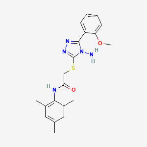 2-((4-amino-5-(2-methoxyphenyl)-4H-1,2,4-triazol-3-yl)thio)-N-mesitylacetamide