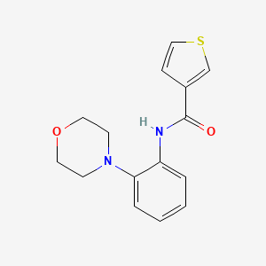 molecular formula C15H16N2O2S B2569437 N-[2-(吗啉-4-基)苯基]噻吩-3-甲酰胺 CAS No. 701908-80-7