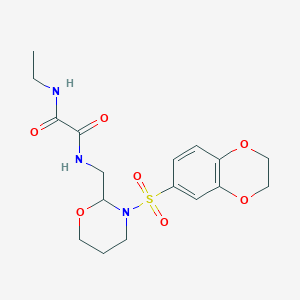 N'-[[3-(2,3-dihydro-1,4-benzodioxin-6-ylsulfonyl)-1,3-oxazinan-2-yl]methyl]-N-ethyloxamide