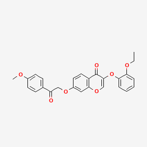 3-(2-Ethoxyphenoxy)-7-[2-(4-methoxyphenyl)-2-oxoethoxy]chromen-4-one