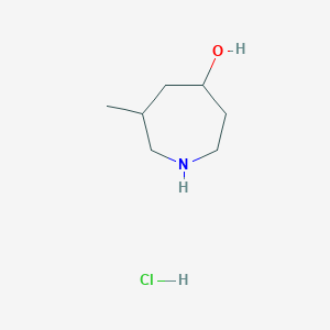 molecular formula C7H16ClNO B2569451 6-Methylazepan-4-ol;hydrochloride CAS No. 2377031-86-0