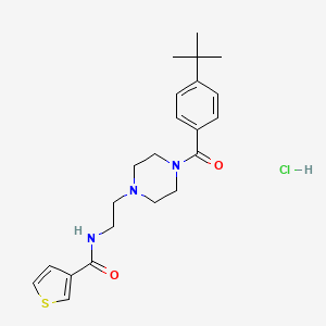 N-(2-(4-(4-(tert-butyl)benzoyl)piperazin-1-yl)ethyl)thiophene-3-carboxamide hydrochloride