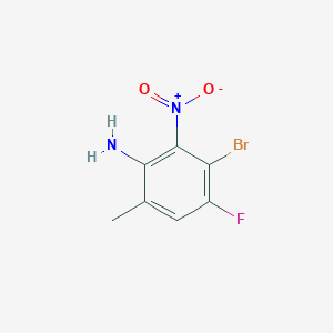molecular formula C7H6BrFN2O2 B2569456 3-Bromo-4-fluoro-6-methyl-2-nitroaniline CAS No. 1695495-70-5