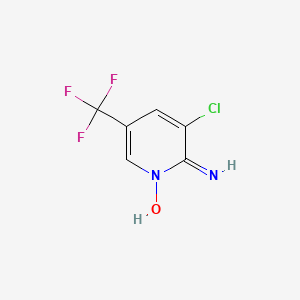 molecular formula C6H4ClF3N2O B2569465 2-Amino-3-chloro-5-(trifluoromethyl)-1-pyridiniumolate CAS No. 338397-85-6