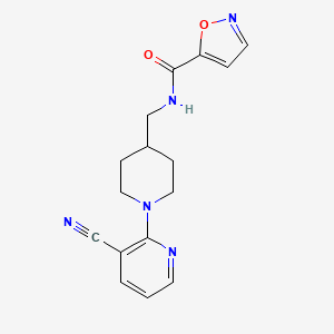 N-((1-(3-cyanopyridin-2-yl)piperidin-4-yl)methyl)isoxazole-5-carboxamide