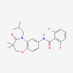2,6-difluoro-N-(5-isobutyl-3,3-dimethyl-4-oxo-2,3,4,5-tetrahydrobenzo[b][1,4]oxazepin-7-yl)benzamide