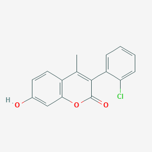 molecular formula C16H11ClO3 B2569475 3-(2-氯苯基)-7-羟基-4-甲基色满-2-酮 CAS No. 23800-93-3