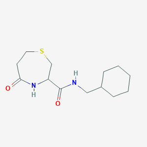 molecular formula C13H22N2O2S B2569477 N-(环己基甲基)-5-氧代-1,4-噻氮杂戊环-3-甲酰胺 CAS No. 1396632-44-2