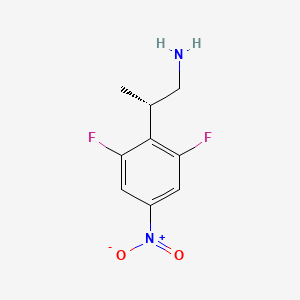 (2S)-2-(2,6-Difluoro-4-nitrophenyl)propan-1-amine