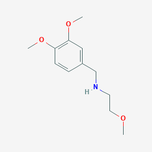 molecular formula C12H19NO3 B2569495 N-(3,4-dimethoxybenzyl)-2-methoxyethanamine CAS No. 768343-59-5