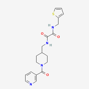 N1-((1-nicotinoylpiperidin-4-yl)methyl)-N2-(thiophen-2-ylmethyl)oxalamide