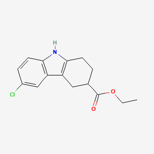 molecular formula C15H16ClNO2 B2569500 ethyl 6-chloro-2,3,4,9-tetrahydro-1H-carbazole-3-carboxylate CAS No. 874968-47-5