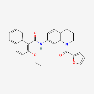 molecular formula C27H24N2O4 B2569501 2-乙氧基-N-(1-(呋喃-2-羰基)-1,2,3,4-四氢喹啉-7-基)-1-萘酰胺 CAS No. 941986-88-5