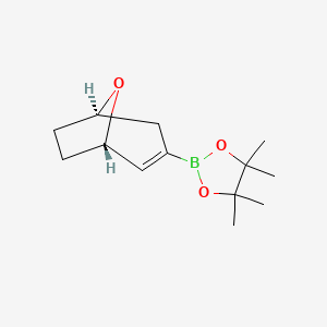 molecular formula C13H21BO3 B2569502 2-((1R,5S)-8-氧杂双环[3.2.1]辛-3-烯-3-基)-4,4,5,5-四甲基-1,3,2-二氧杂硼环丁烷 CAS No. 2304631-44-3