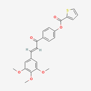 4-[(2E)-3-(3,4,5-trimethoxyphenyl)prop-2-enoyl]phenyl thiophene-2-carboxylate