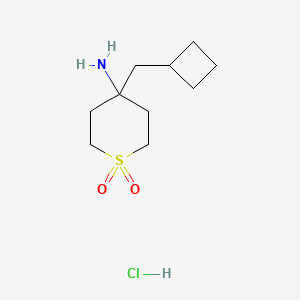 4-Amino-4-(cyclobutylmethyl)-1Lambda(6)-thiane-1,1-dione hydrochloride