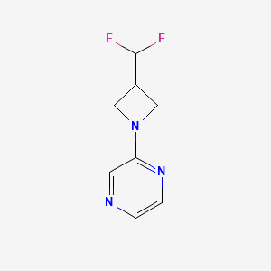 molecular formula C8H9F2N3 B2569521 2-(3-(Difluoromethyl)azetidin-1-yl)pyrazine CAS No. 2034378-46-4