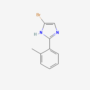 molecular formula C10H9BrN2 B2569526 4-Bromo-2-(o-tolyl)-1H-imidazole CAS No. 1049117-87-4