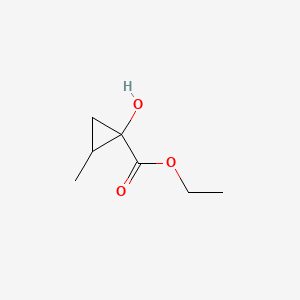 molecular formula C7H12O3 B2569532 Ethyl 1-hydroxy-2-methylcyclopropanecarboxylate CAS No. 344248-71-1