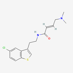 (E)-N-[2-(5-Chloro-1-benzothiophen-3-yl)ethyl]-4-(dimethylamino)but-2-enamide