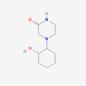 molecular formula C10H18N2O2 B2569544 4-(2-Hydroxycyclohexyl)piperazin-2-one CAS No. 1555498-01-5