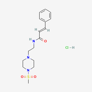 N-(2-(4-(methylsulfonyl)piperazin-1-yl)ethyl)cinnamamide hydrochloride