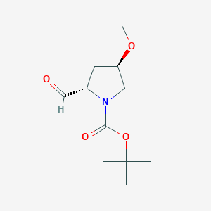 molecular formula C11H19NO4 B2569551 tert-butyl (2S,4R)-2-formyl-4-methoxypyrrolidine-1-carboxylate CAS No. 185951-21-7