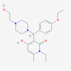 3-((4-ethoxyphenyl)(4-(2-hydroxyethyl)piperazin-1-yl)methyl)-1-ethyl-4-hydroxy-6-methylpyridin-2(1H)-one