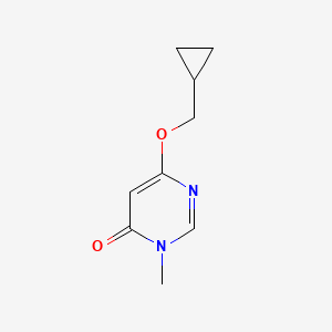 molecular formula C9H12N2O2 B2569562 6-(环丙基甲氧基)-3-甲基-3,4-二氢嘧啶-4-酮 CAS No. 2175978-49-9