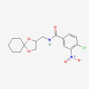 N-(1,4-dioxaspiro[4.5]decan-2-ylmethyl)-4-chloro-3-nitrobenzamide
