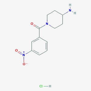 (4-Aminopiperidin-1-yl)(3-nitrophenyl)methanone hydrochloride