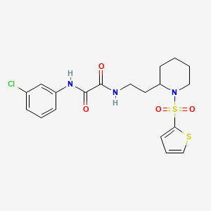 N1-(3-chlorophenyl)-N2-(2-(1-(thiophen-2-ylsulfonyl)piperidin-2-yl)ethyl)oxalamide