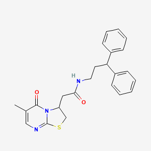 N-(3,3-diphenylpropyl)-2-(6-methyl-5-oxo-3,5-dihydro-2H-thiazolo[3,2-a]pyrimidin-3-yl)acetamide