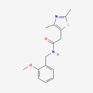 molecular formula C15H18N2O2S B2569589 2-(2,4-二甲基噻唑-5-基)-N-(2-甲氧基苄基)乙酰胺 CAS No. 1234984-07-6