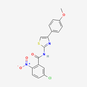 molecular formula C17H12ClN3O4S B2569591 5-chloro-N-[4-(4-methoxyphenyl)-1,3-thiazol-2-yl]-2-nitrobenzamide CAS No. 330201-21-3