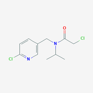 molecular formula C11H14Cl2N2O B2569595 2-Chloro-N-((6-chloropyridin-3-yl)methyl)-N-isopropylacetamide CAS No. 1353952-55-2