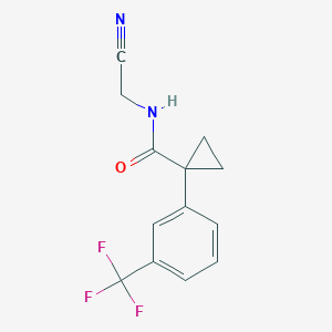 molecular formula C13H11F3N2O B2569599 N-(cyanomethyl)-1-[3-(trifluoromethyl)phenyl]cyclopropane-1-carboxamide CAS No. 1311634-87-3