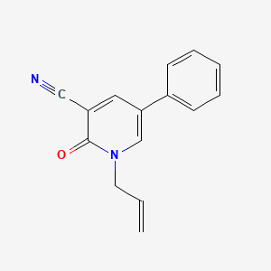 molecular formula C15H12N2O B2569601 1-Allyl-2-oxo-5-phenyl-1,2-dihydro-3-pyridinecarbonitrile CAS No. 338795-40-7