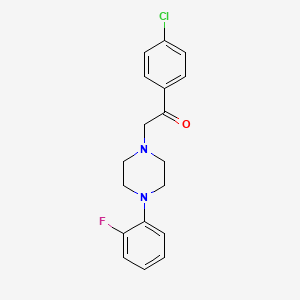 molecular formula C18H18ClFN2O B2569610 1-(4-氯苯基)-2-[4-(2-氟苯基)哌嗪-1-基]乙酮 CAS No. 609791-78-8