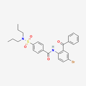 molecular formula C26H27BrN2O4S B2569611 N-(2-benzoyl-4-bromophenyl)-4-(dipropylsulfamoyl)benzamide CAS No. 312941-78-9