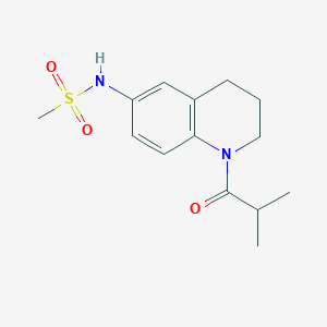 molecular formula C14H20N2O3S B2569612 N-(1-isobutyryl-1,2,3,4-tetrahydroquinolin-6-yl)methanesulfonamide CAS No. 941871-54-1